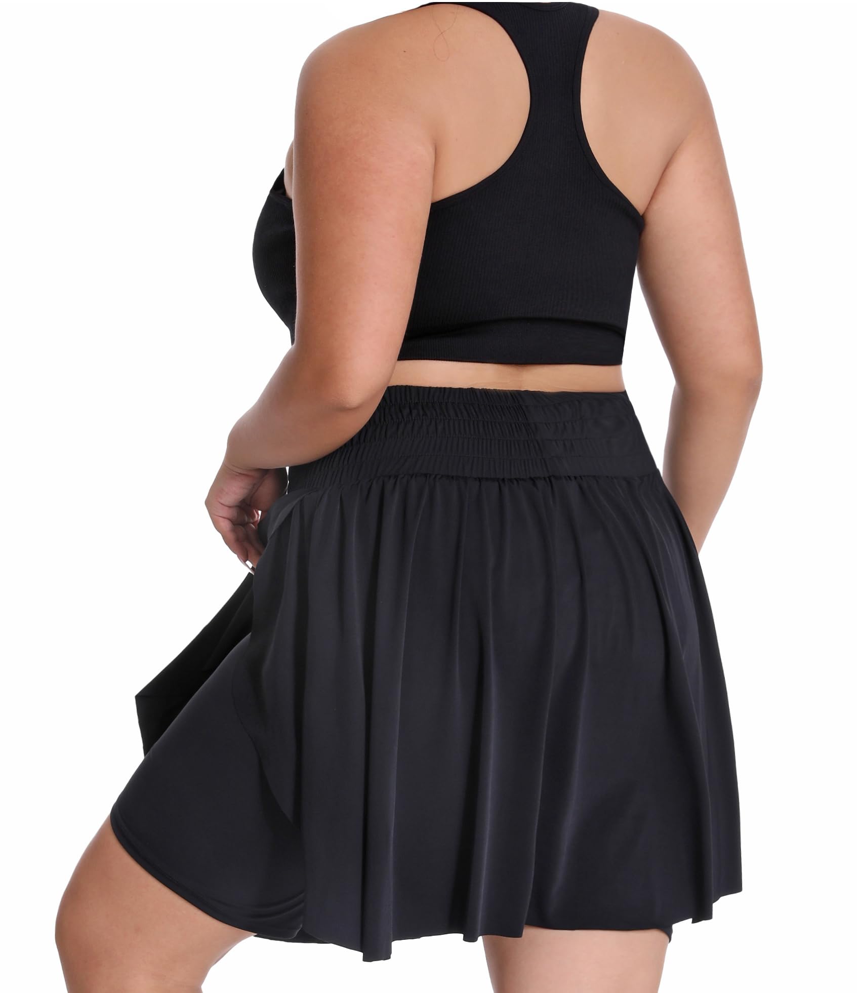 Curvy plus size pleated skirt best sale