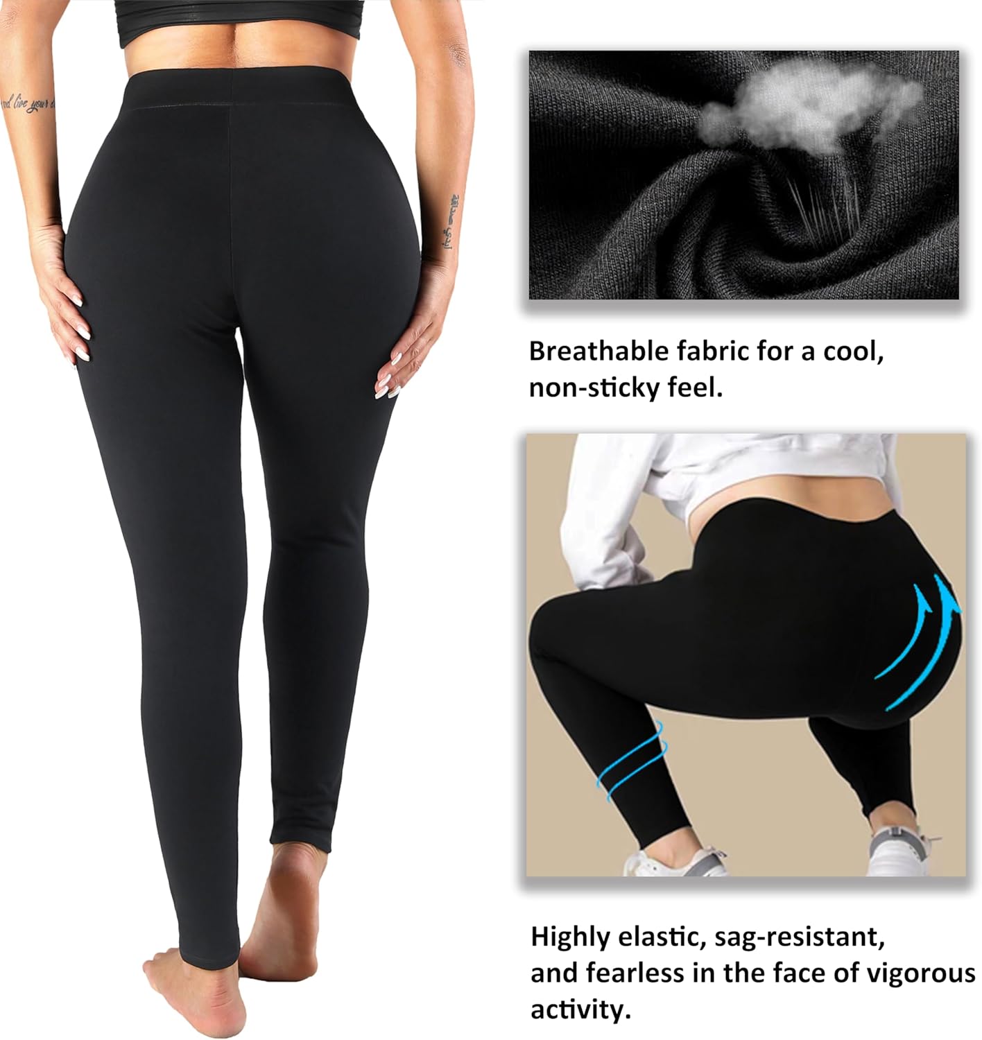Cotton Leggings for Women Plus Size High Waisted Thick XL 2XL 3XL 4XL