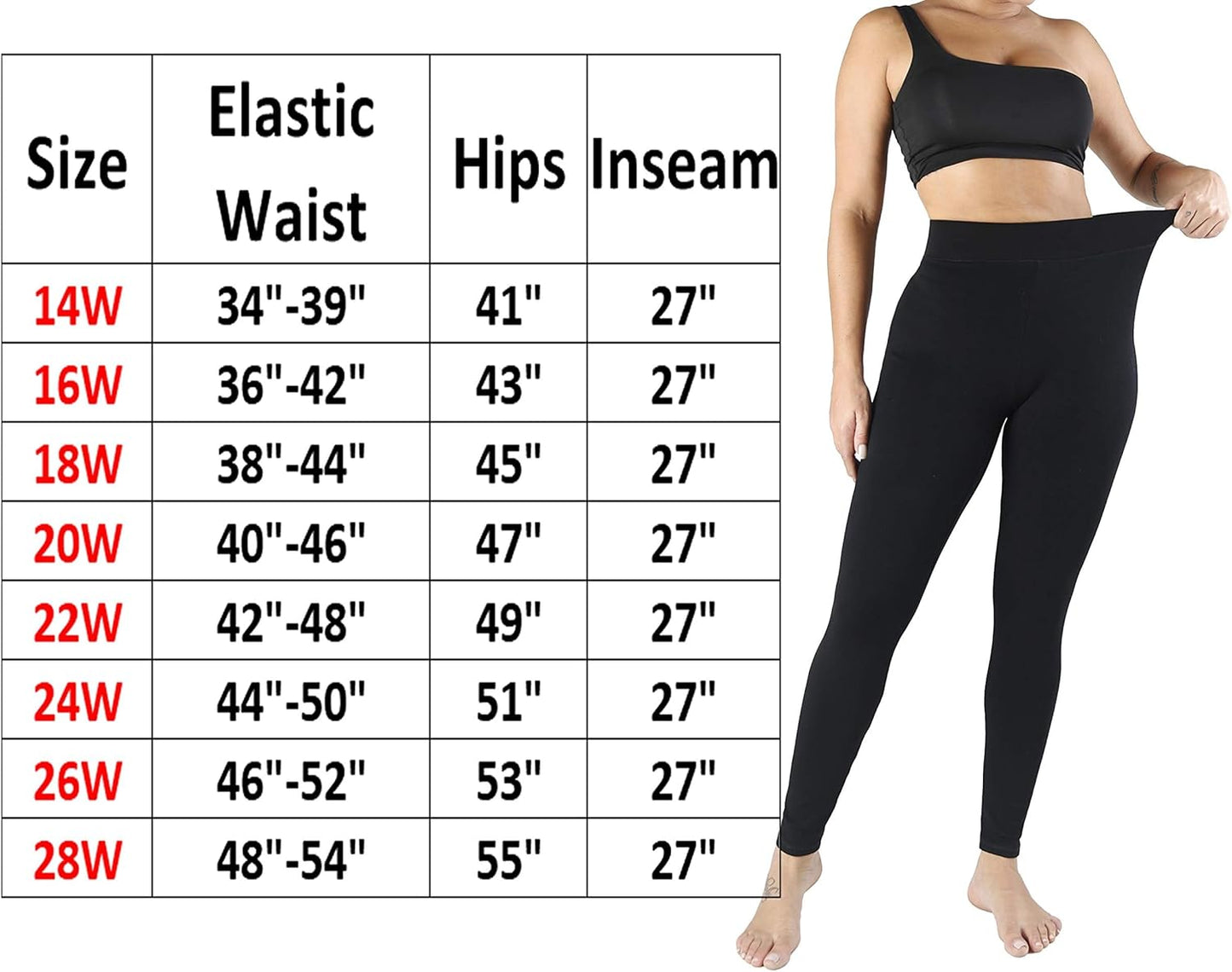Cotton Leggings for Women Plus Size High Waisted Thick XL 2XL 3XL 4XL