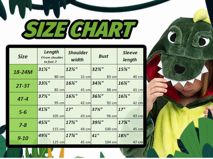 Seawhisper Kids Dinosaur Costume Toddler Halloween Animal Fancy Jumpsuit Onesie Boy Girl