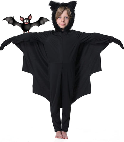 Seawhisper Bat Halloween Costumes for Kids Size 4-14