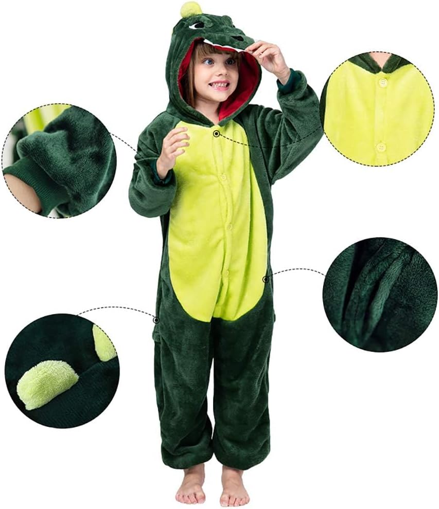 Seawhisper Kids Dinosaur Costume Toddler Halloween Animal Fancy Jumpsuit Onesie Boy Girl