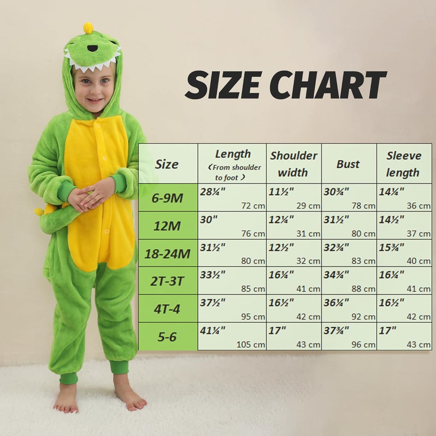 Seawhisper Toddler Animal Costumes for Kids Onesie Dinosaur Costume Boys Girls